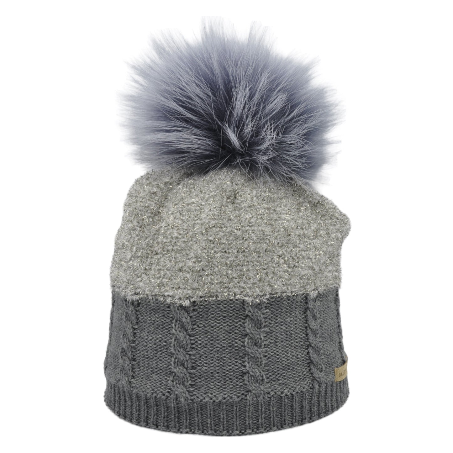8607 - beanie in merino wool with lurex