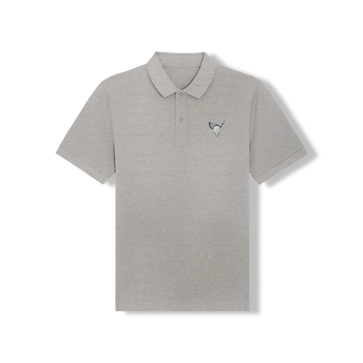 Herren Poloshirt – Golfschläger-Stickerei