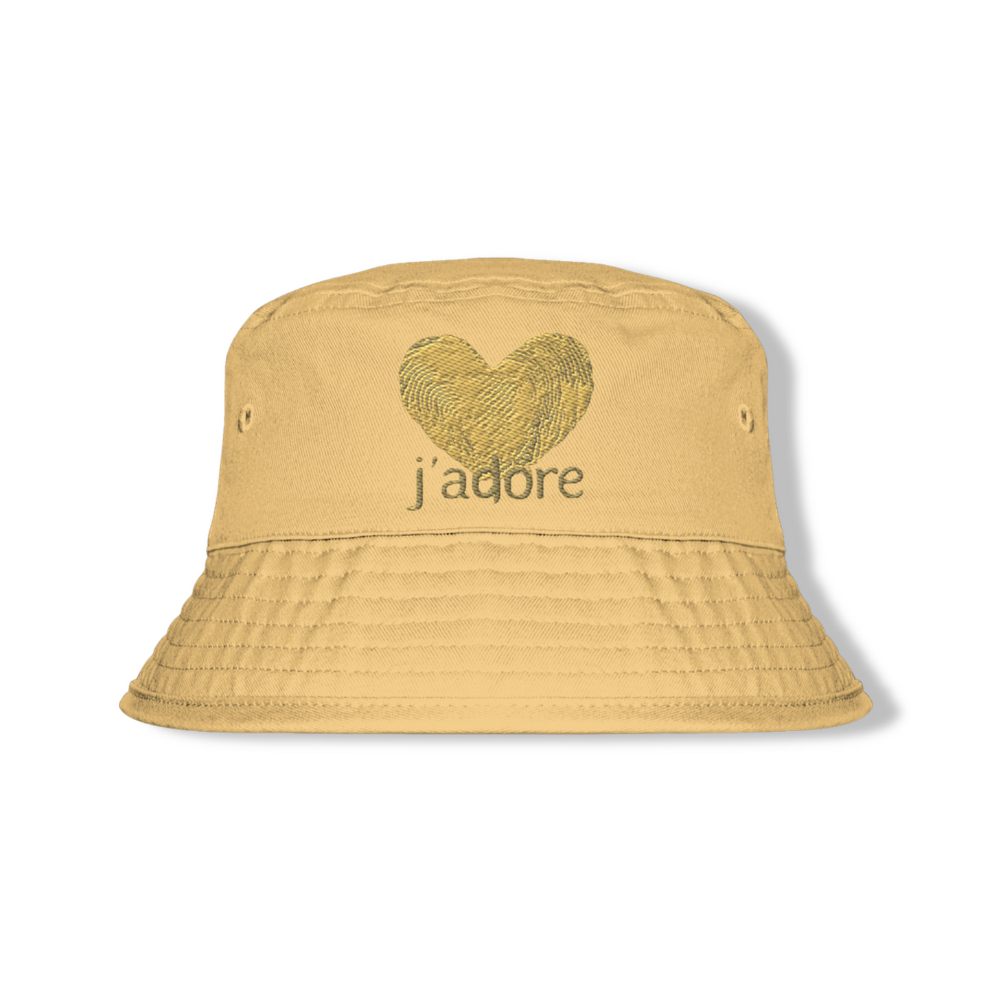 Bucket Hat in cotone premium – "j’adore"