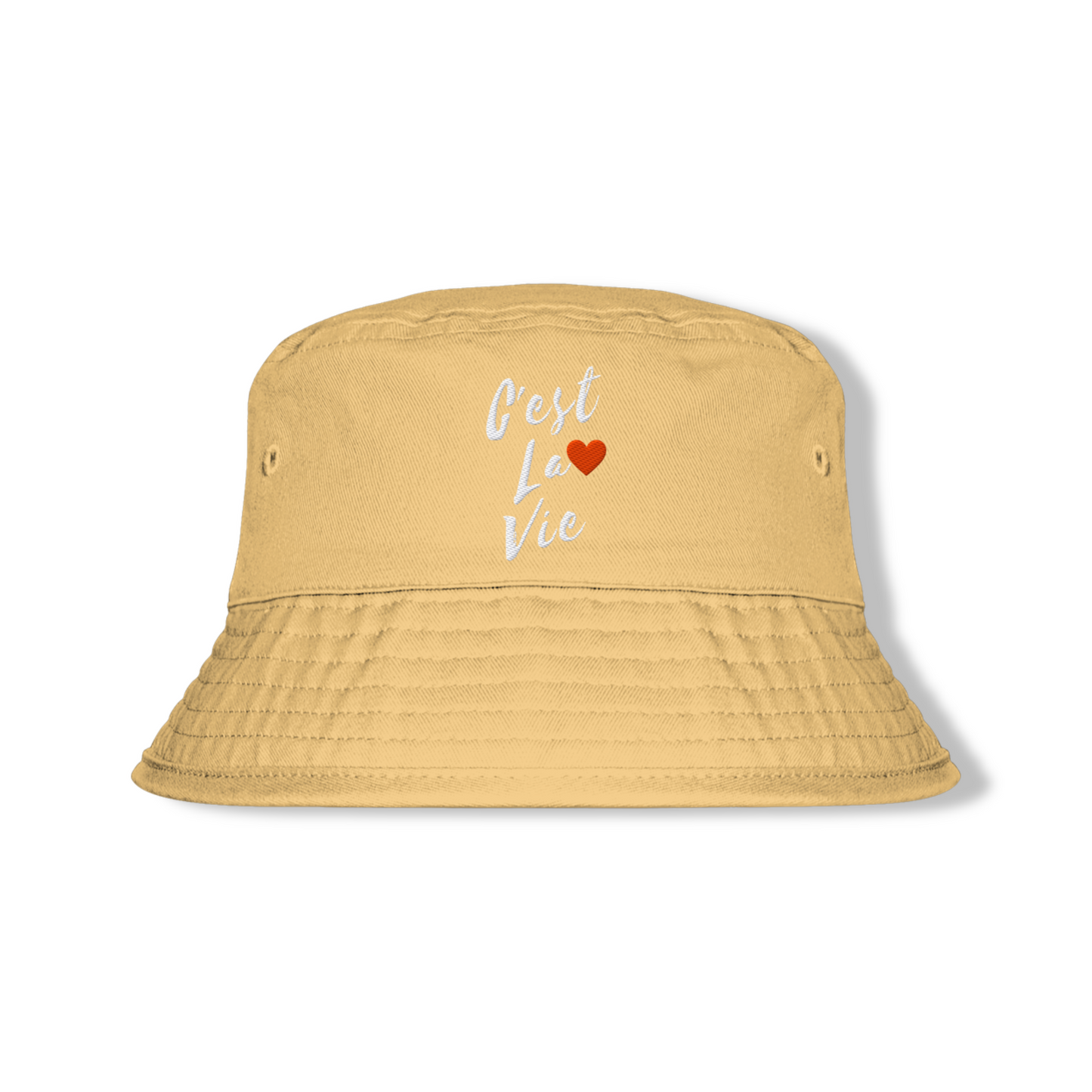Bucket Hat in cotone premium – "C’est la vie"