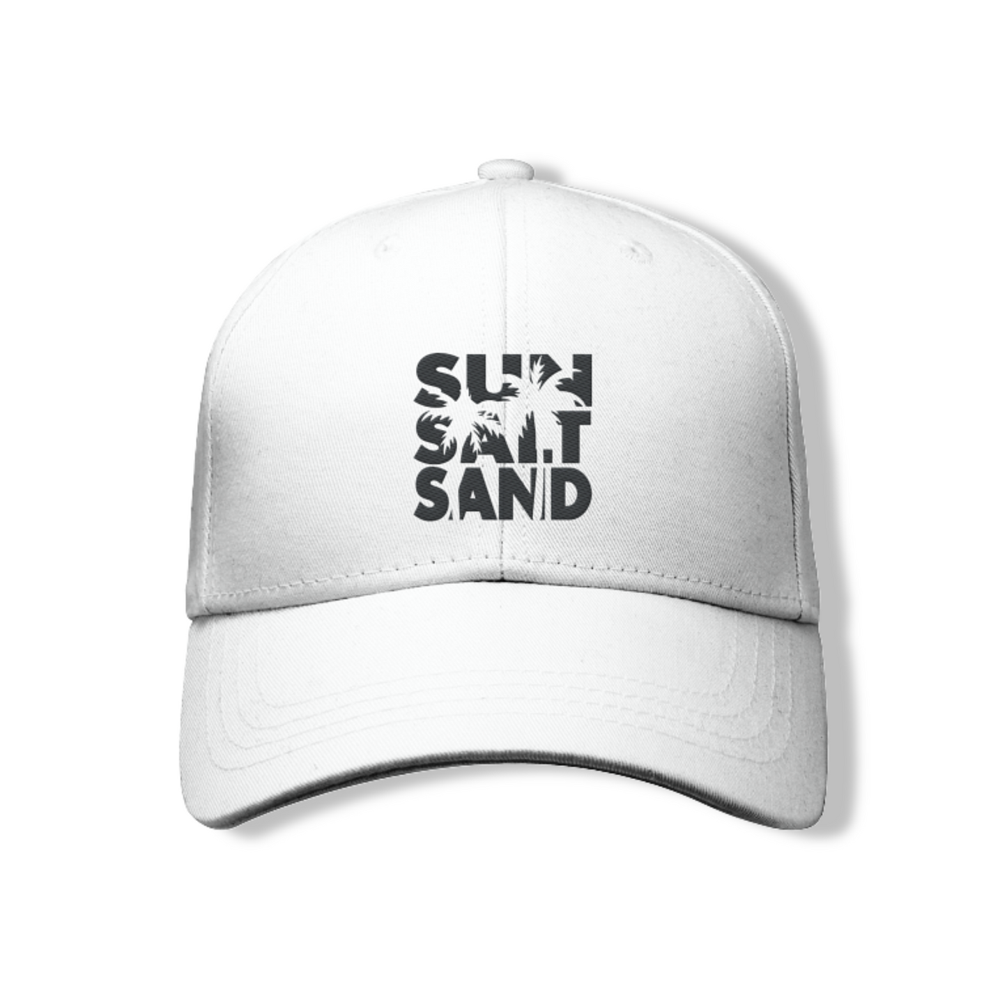Unisex Cotton Cap – "Sun, Salt, Sand" Embroidery