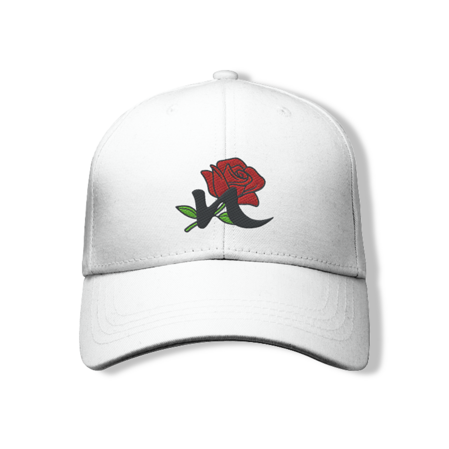 Women's Cotton Cap – Rose Embroidery