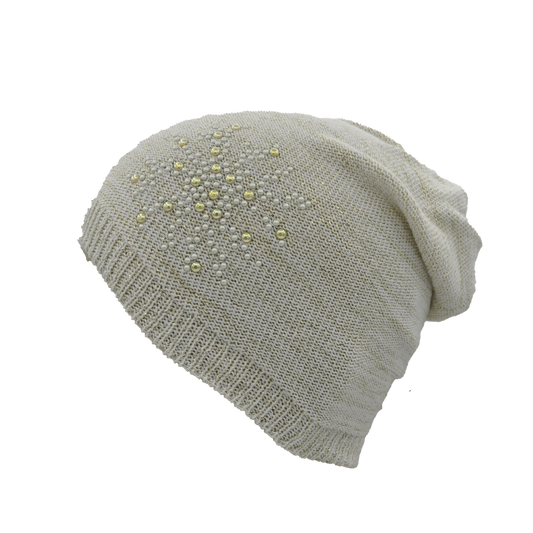 2801 - Unisex Beanie aus 100 % Baumwolle mit Lurex und Strass | Norton Caps