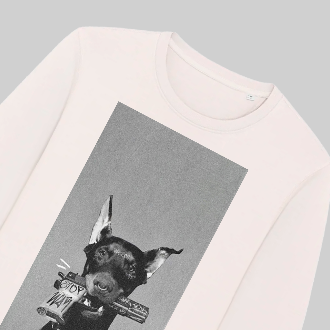 Felpa Uomo in Cotone Bio – Stampa "stop"