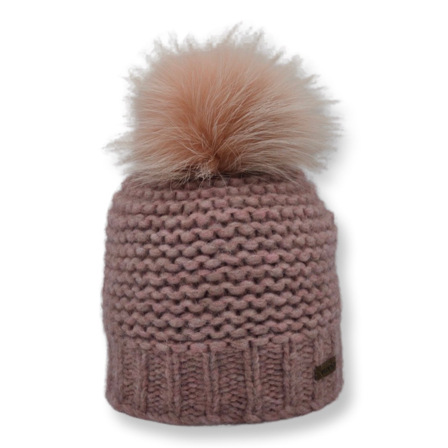 7327 - bonnet en laine d'alpaga avec pompon