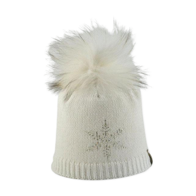 7379JR - Mütze für Kinder mit Strass Schneestern