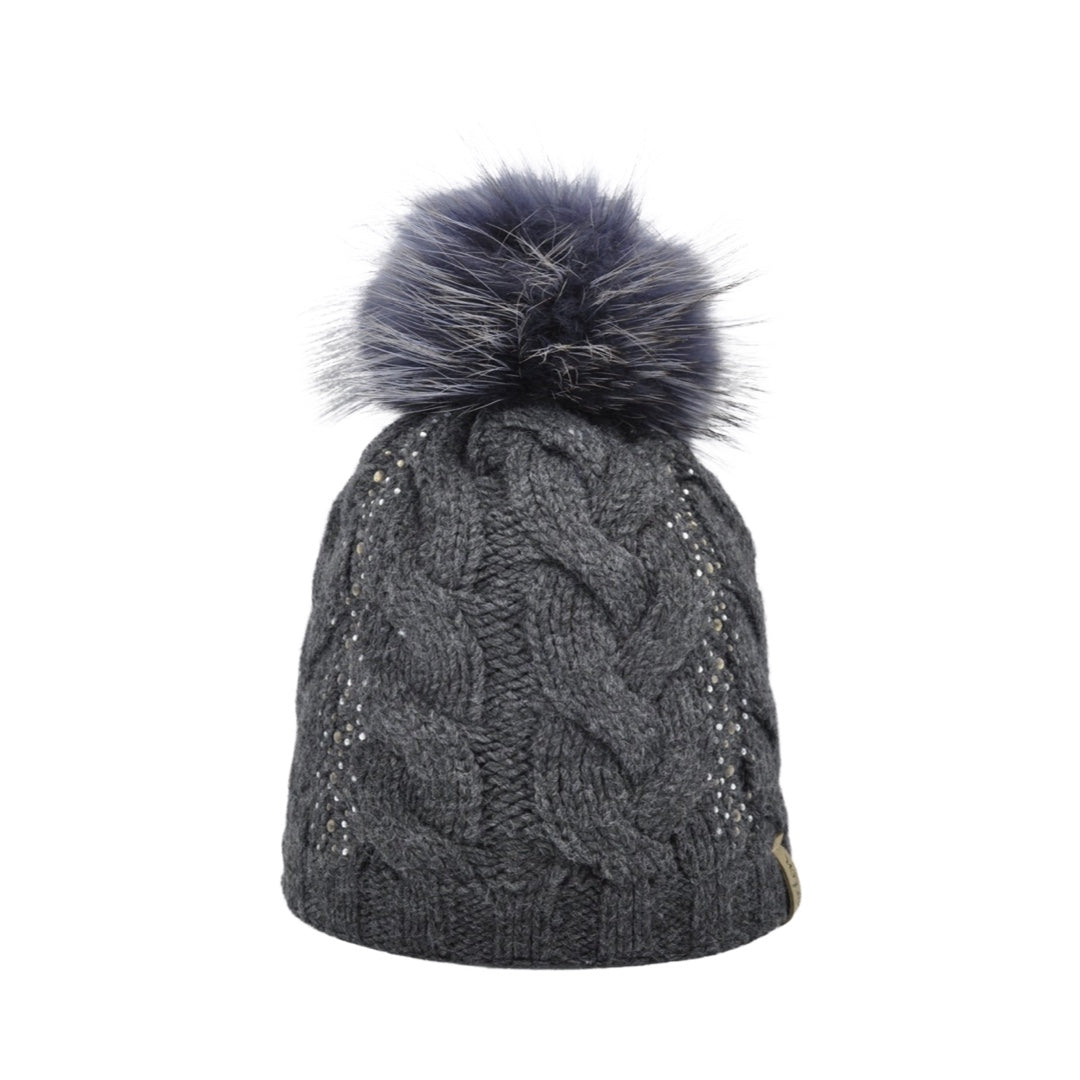 7424 - Mütze aus Merinowolle mit Strass
