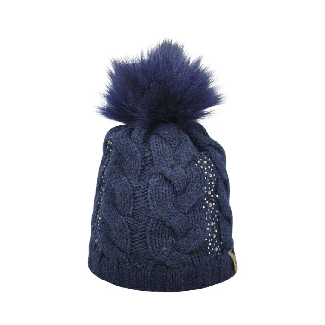7424 - Mütze aus Merinowolle mit Strass