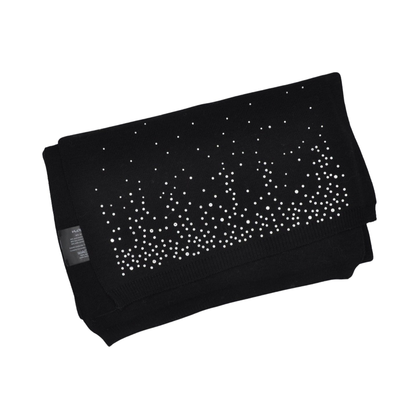 8068 - sciarpa in lana merino con strass