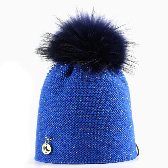 8207 - beanie in merino wool with multicolour lurex
