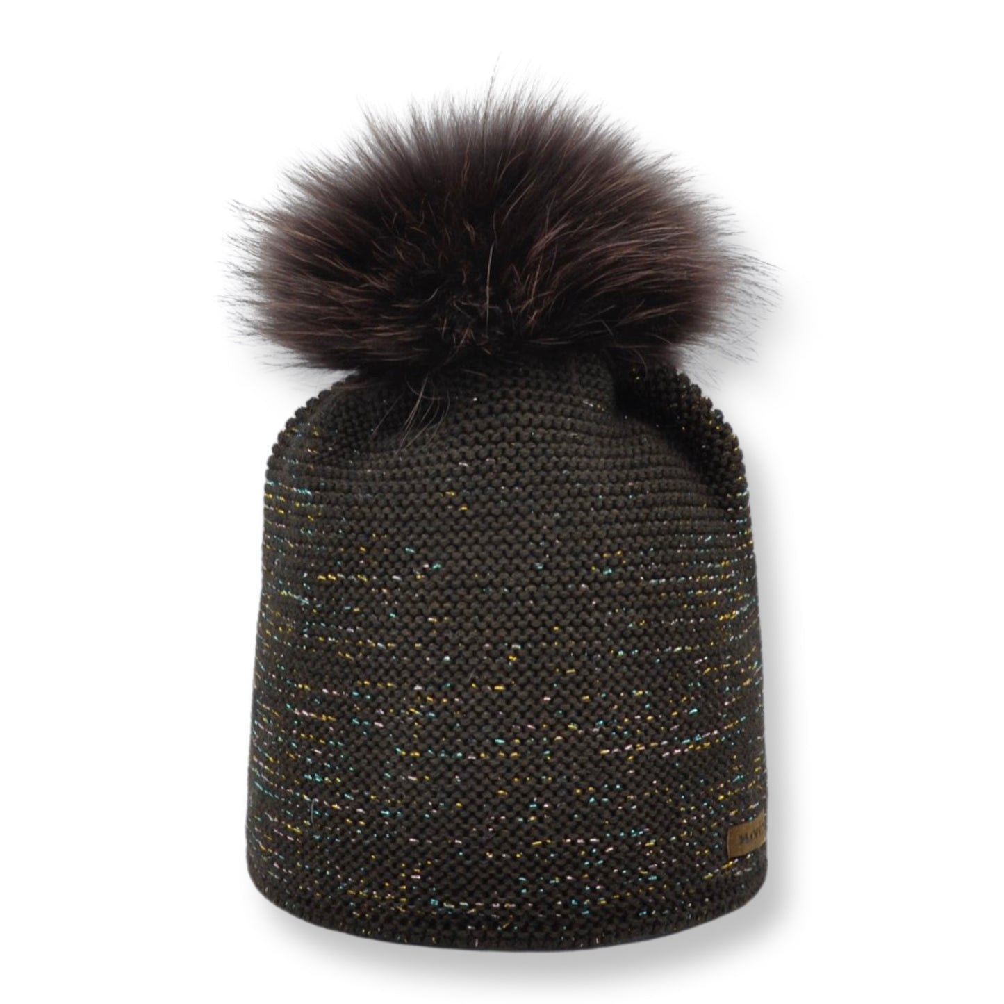 8207 - beanie in merino wool with multicolour lurex