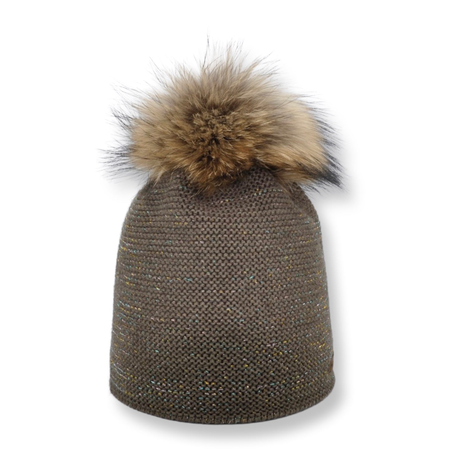 8207 - beanie in merino wool with multicolour lurex