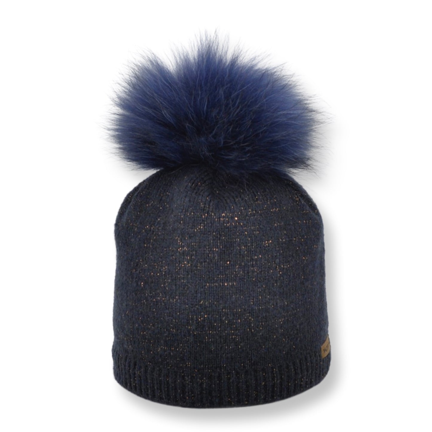8292 - Mütze mit Lurex und Bommel