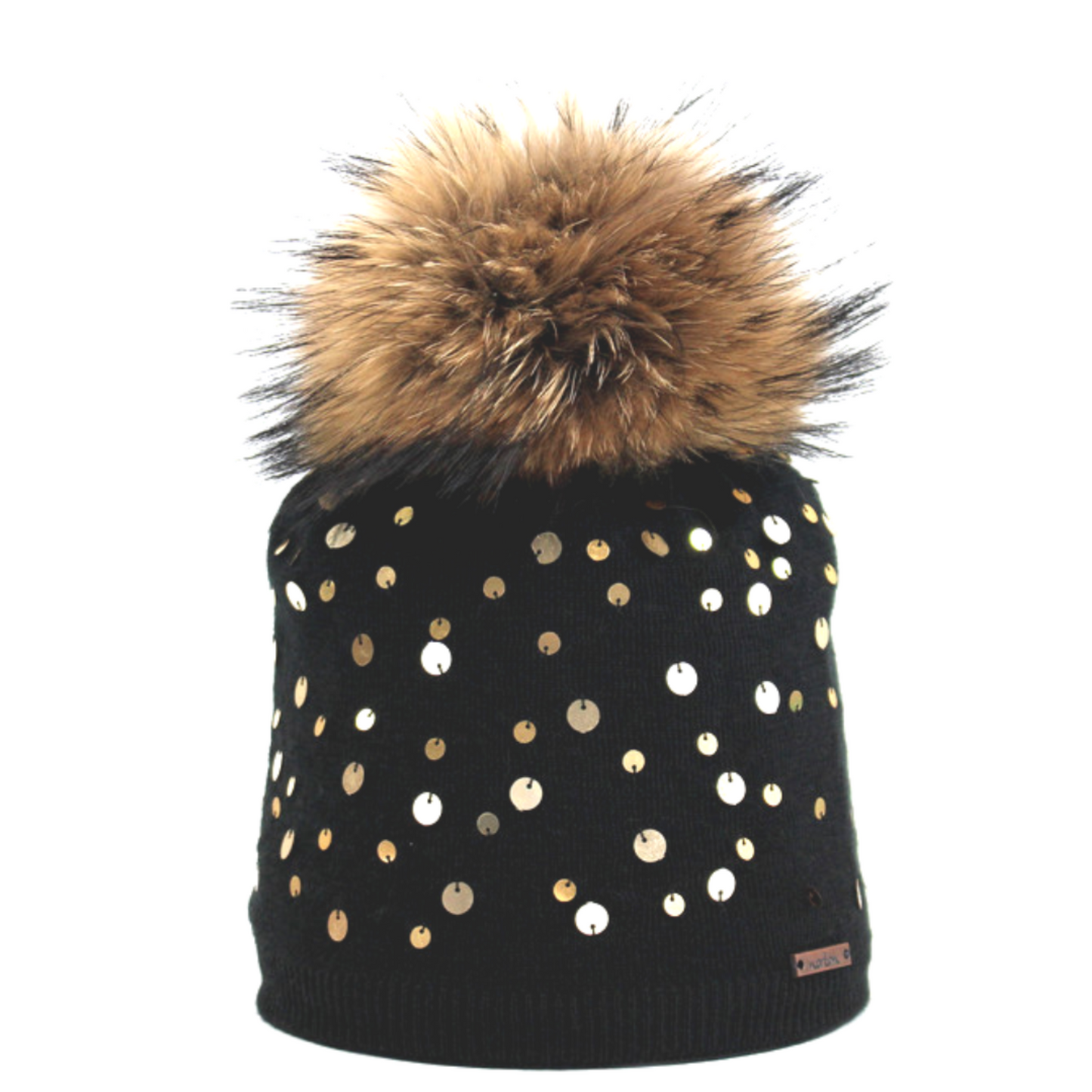 8355 - beanie in merino wool with bobble