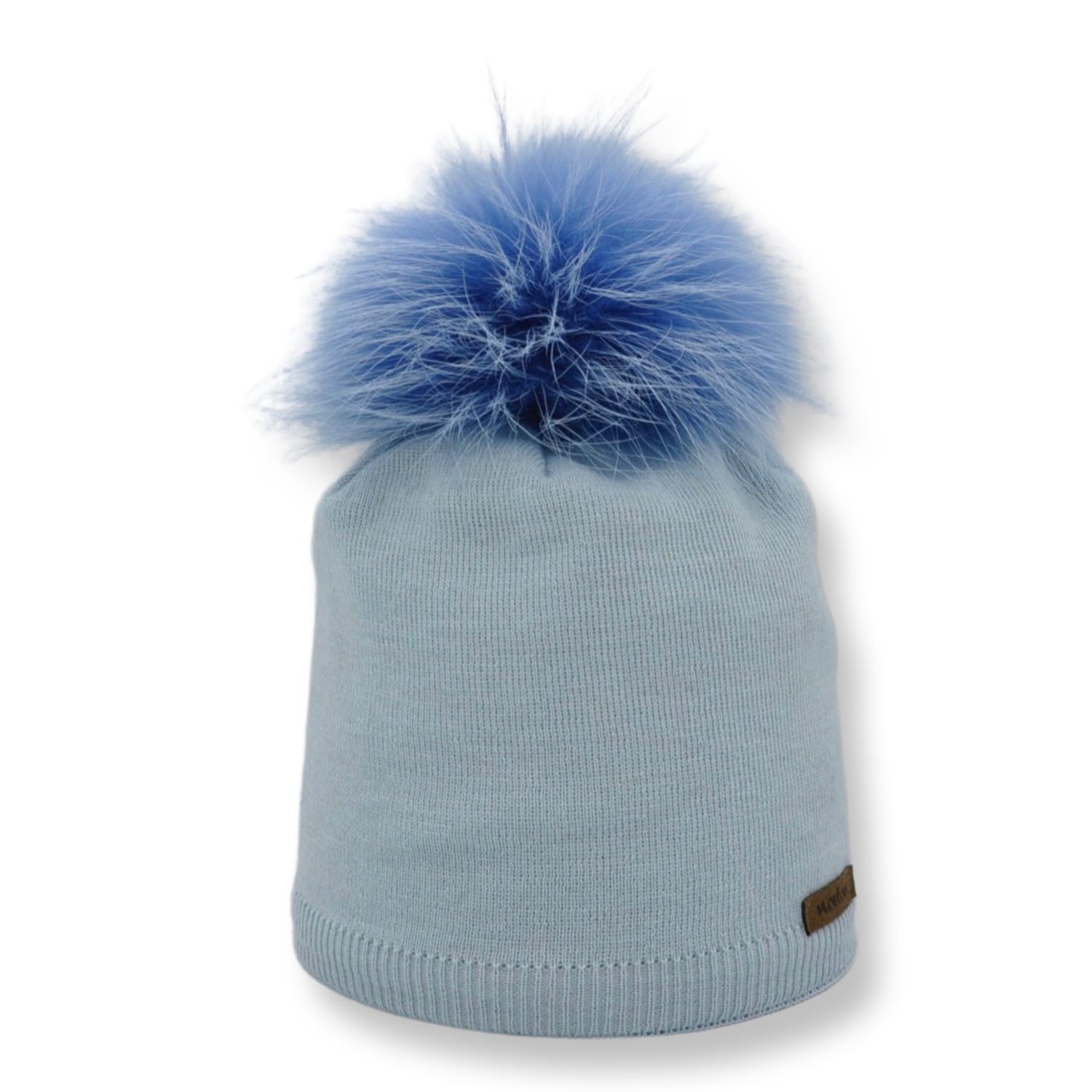 8382 - berretto in lana merino con pompon