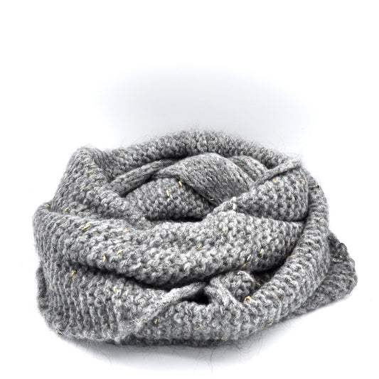 8414 - Schal in Alpaka Wolle mit Glitzer Faden