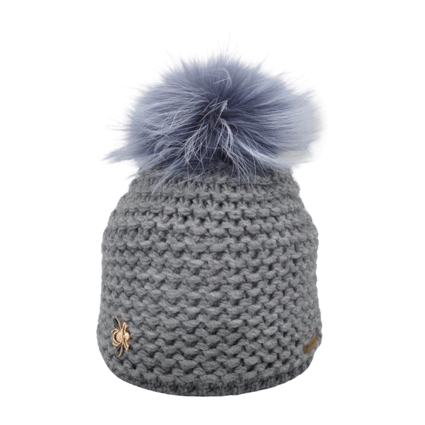 8455 - Mütze aus Merino Wolle mit Biene