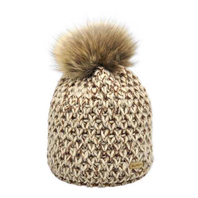 8518 - berretto con lurex e pompon