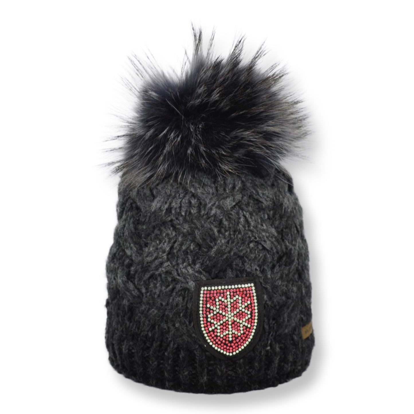 8525Jr - Mütze für Kinder mit Strass Patch