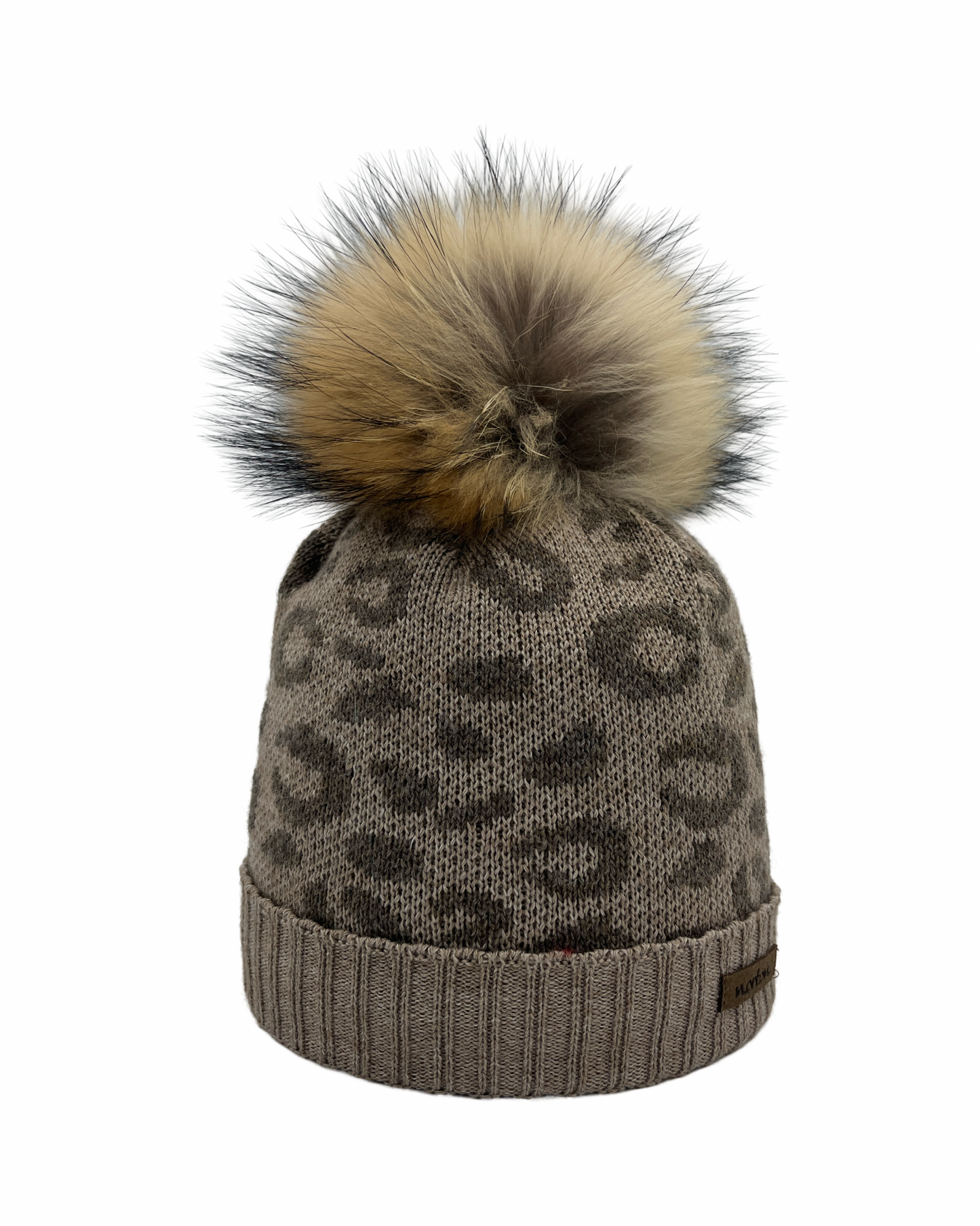 8610JR - beanie for kids with jacquard Leo and bobble