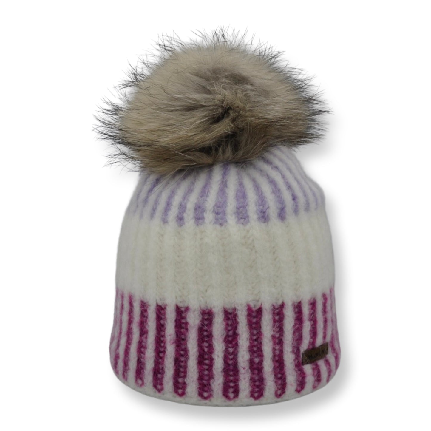 8719 - Bonnet en laine Mohair avec pompon