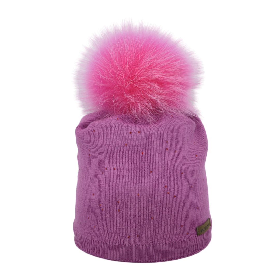 8368 - Mütze aus Merino Wolle mit Strass