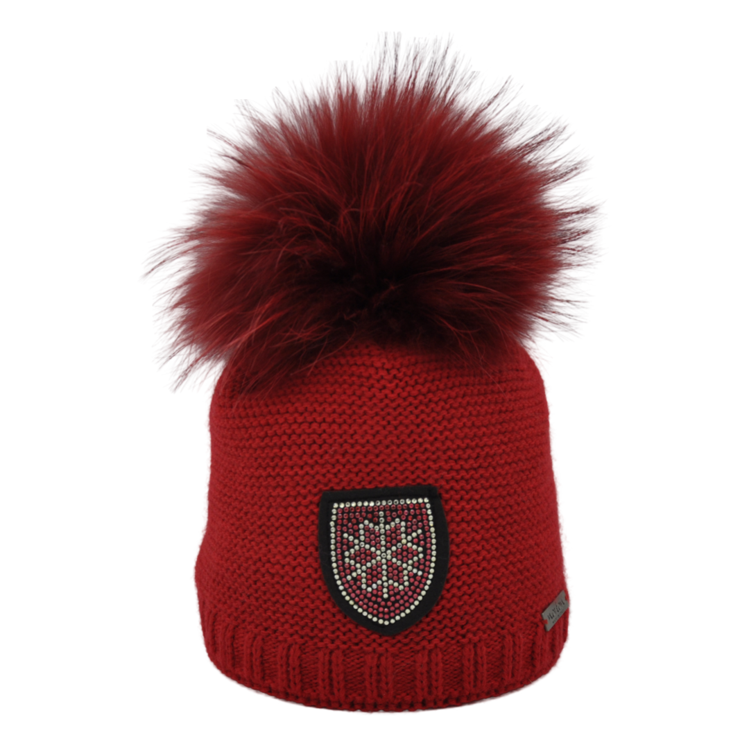 8524 - beanie in merino wool with strass