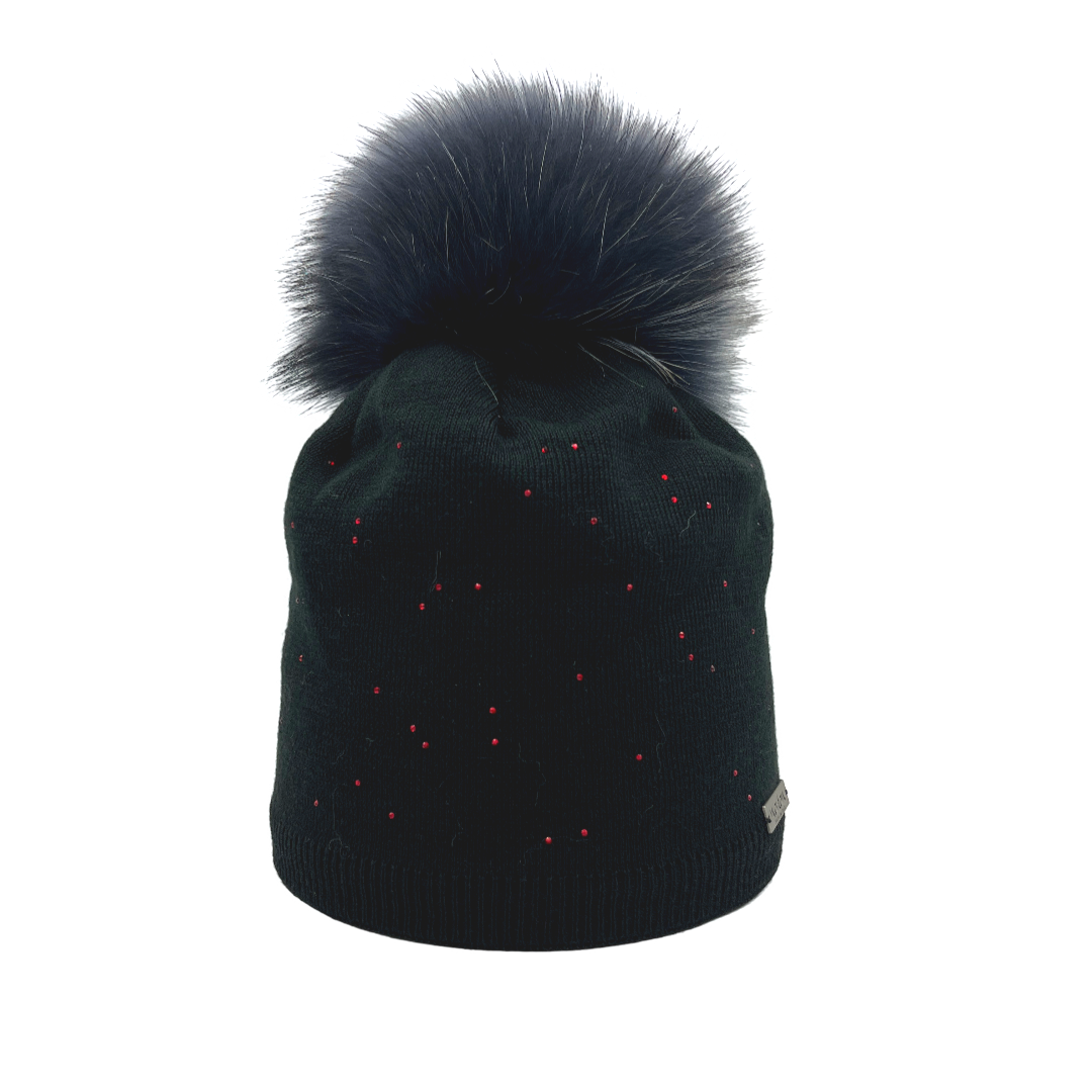 8368 - Mütze aus Merino Wolle mit Strass