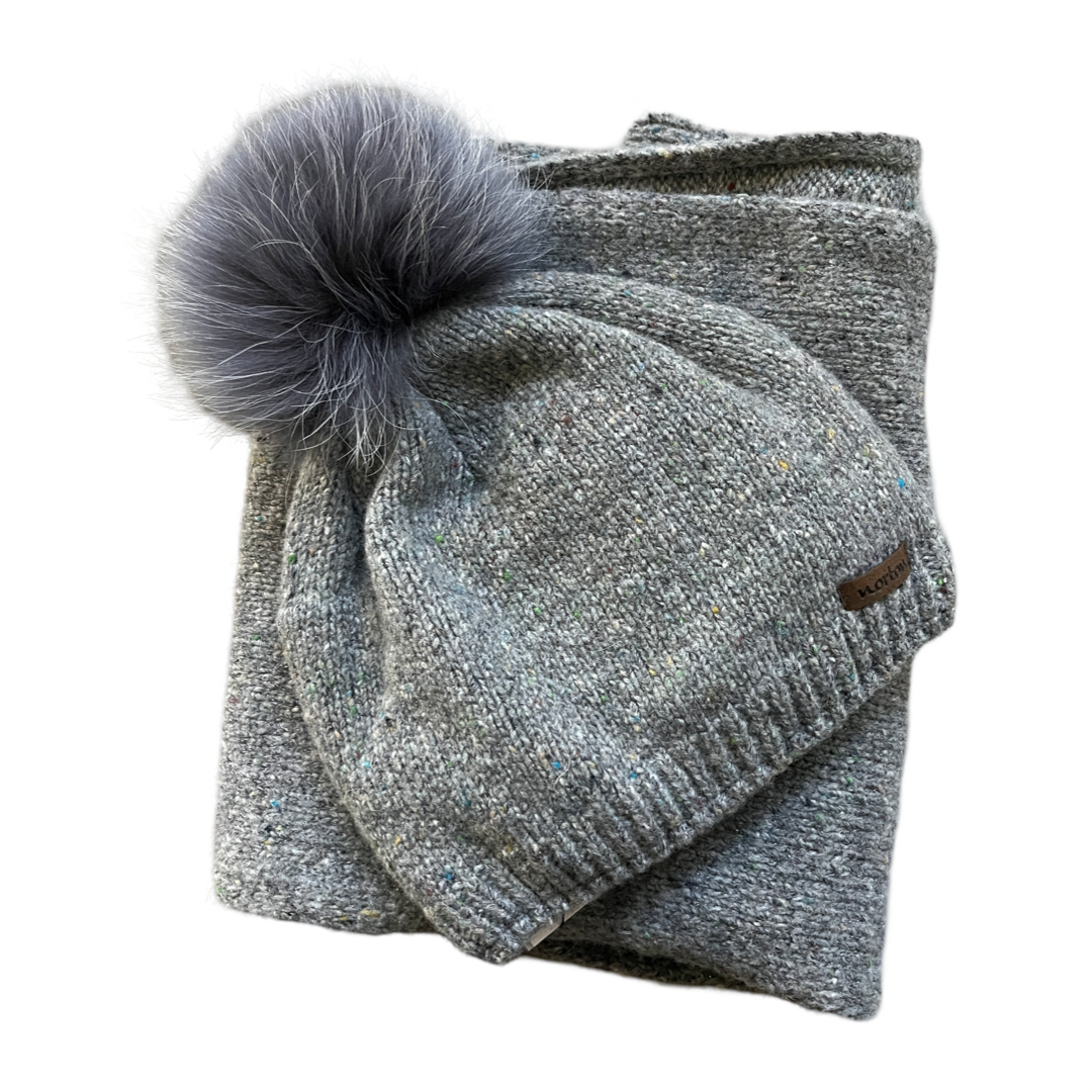 8343Set beanie and scarf in alpaca wool