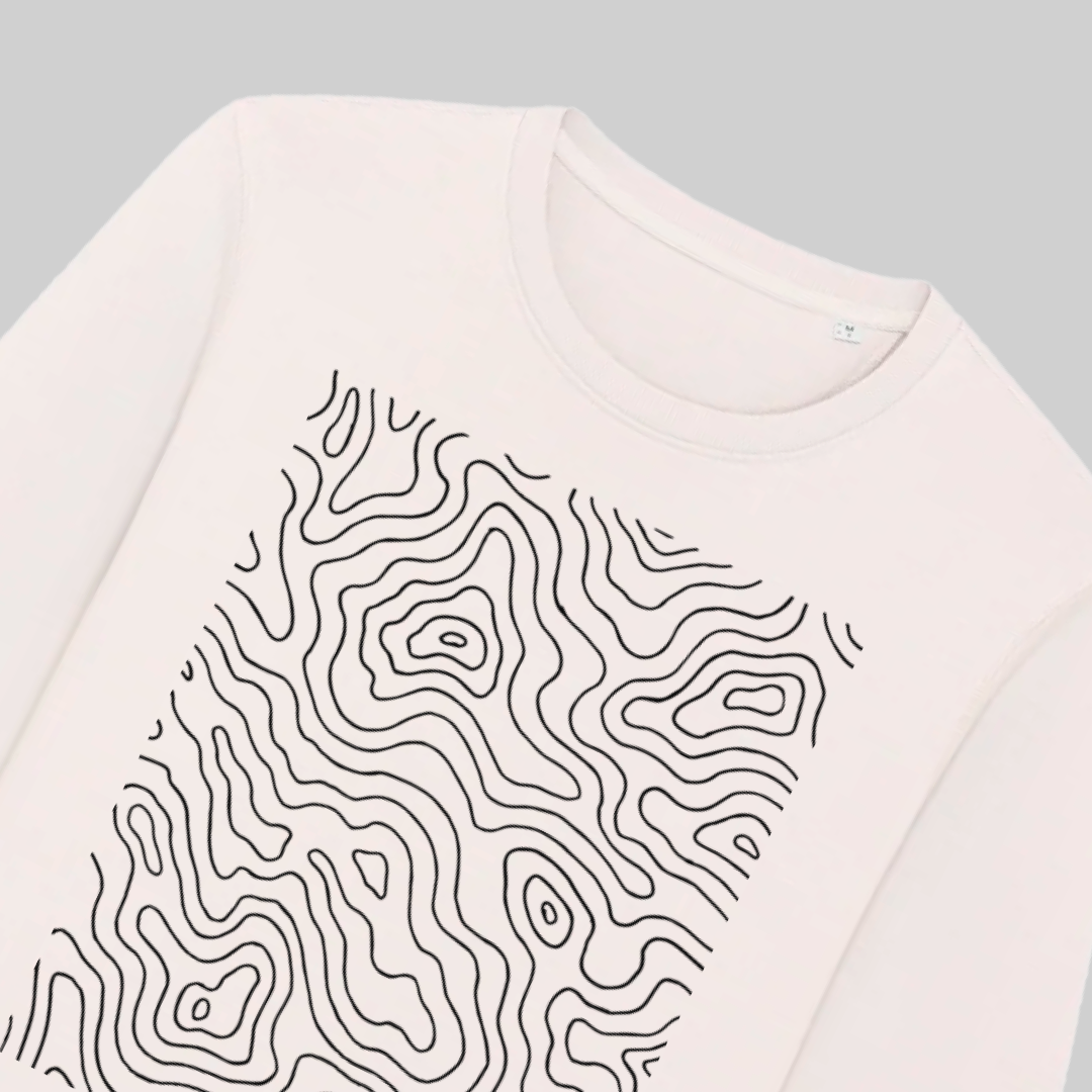 Felpa Uomo in Cotone Premium – "Topographical Map"