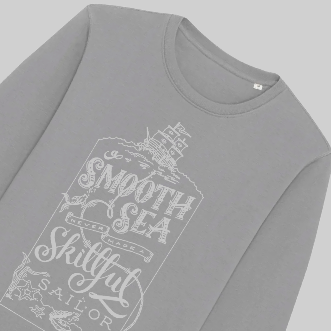 Men’s Premium Cotton Sweater – "Smooth sea"