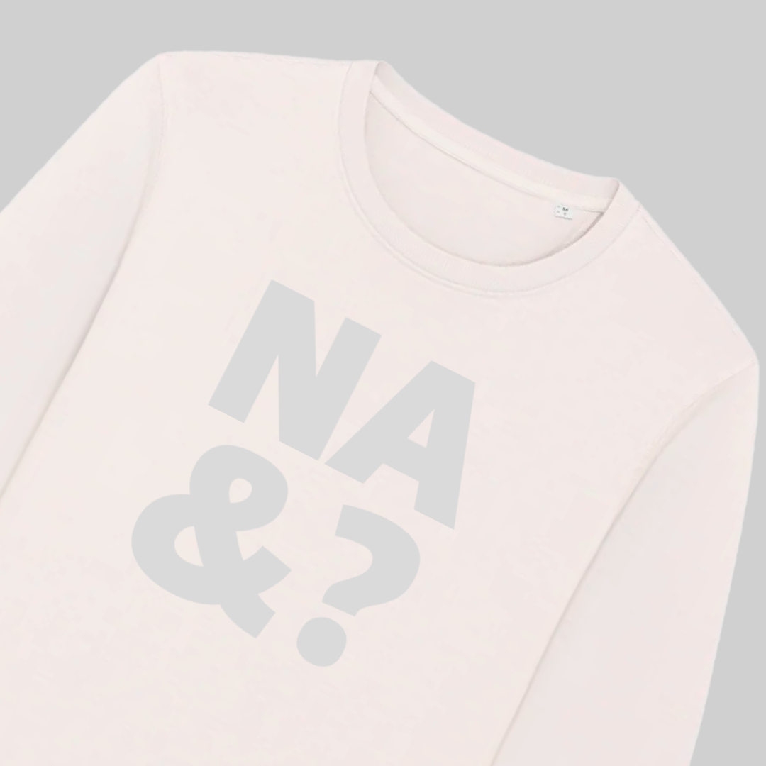 Unisex-Sweater aus Premium-Baumwolle – „na&?“