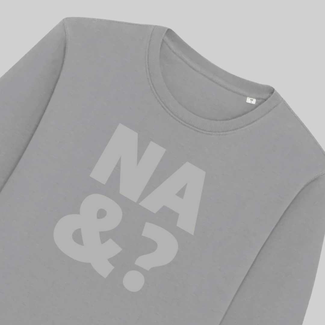Unisex-Sweater aus Premium-Baumwolle – „na&?“