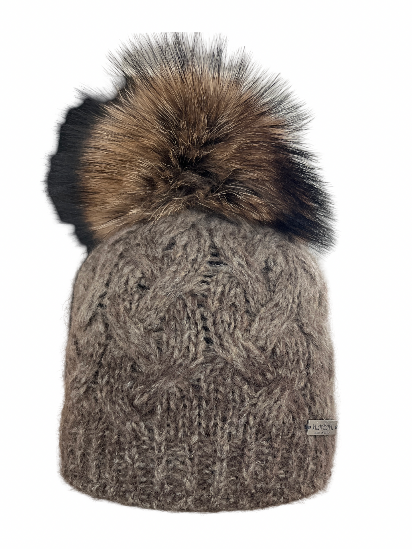 8435 - berretto in lana mohair con pompon