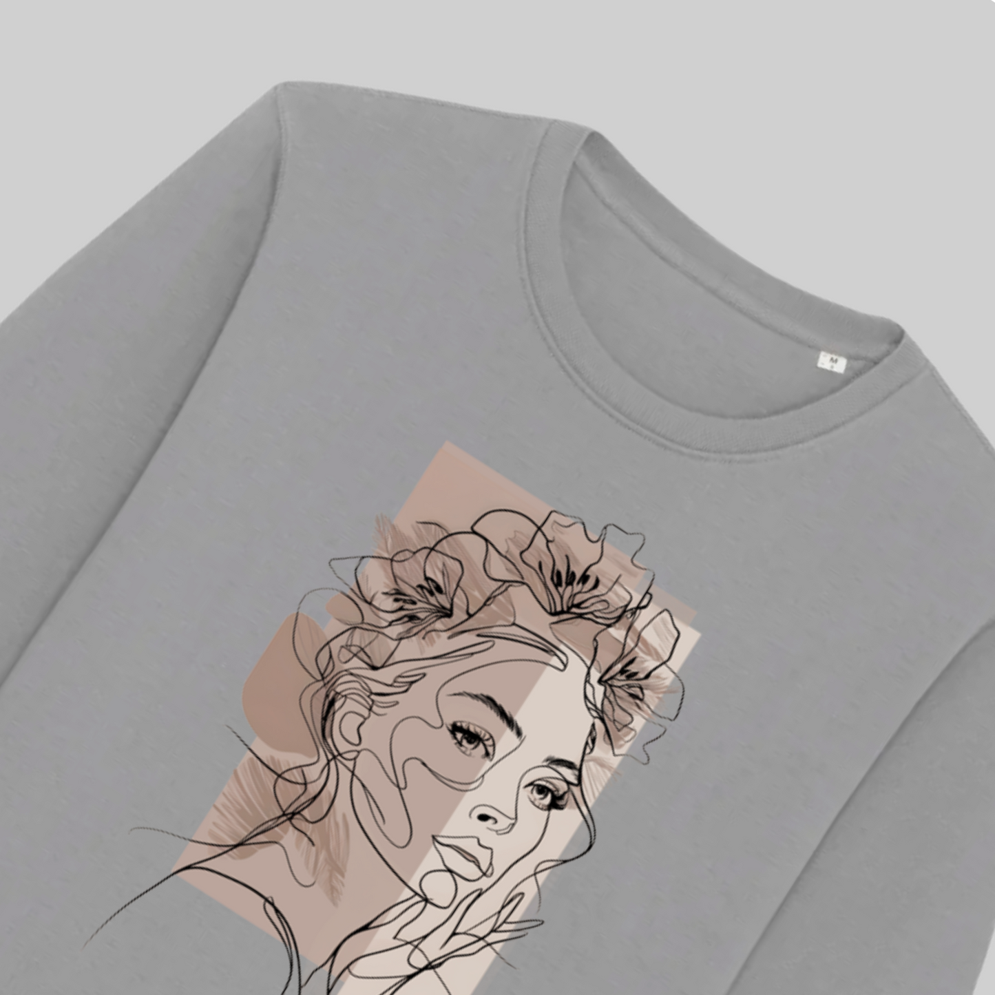 Damen-Sweater aus Premium Baumwolle – „ Drawn Woman“