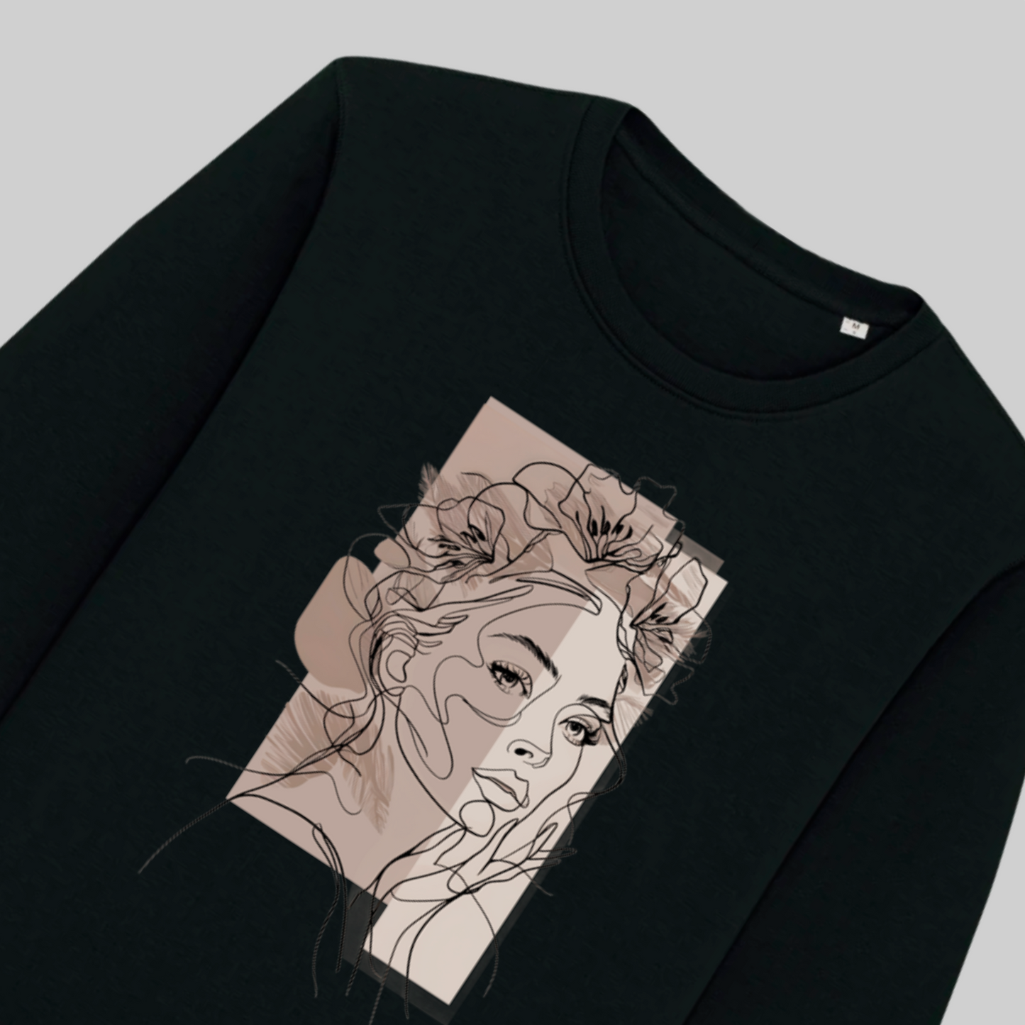 Damen-Sweater aus Premium Baumwolle – „ Drawn Woman“