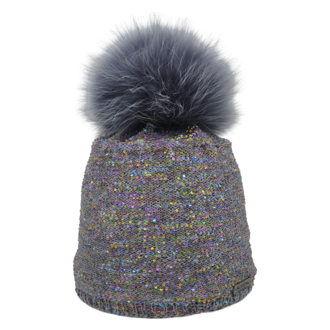8419 - berretto con paillettes multicolore