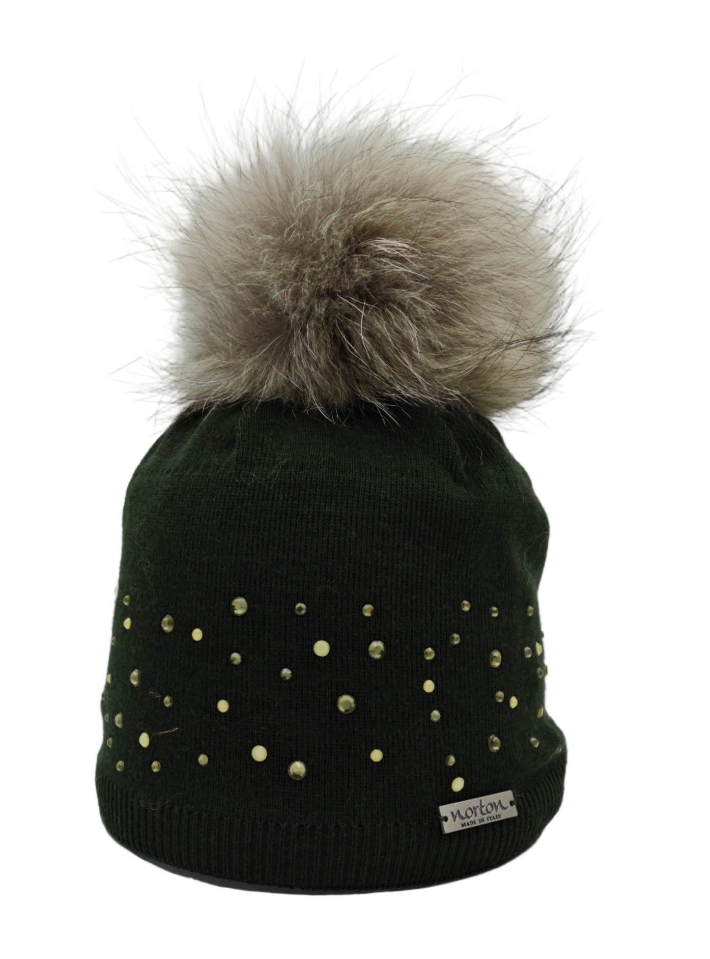 8620 - Norton Women's Merino Wool Beanie with Strass and Bobble