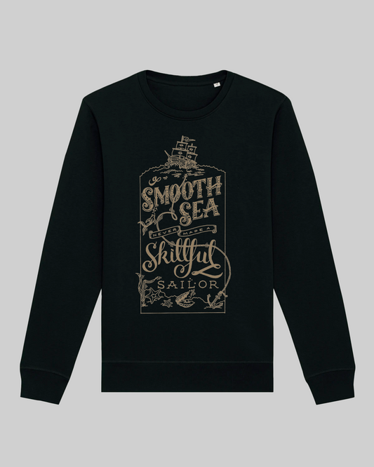 Herren-Sweater aus Premium-Baumwolle – "Smooth sea"