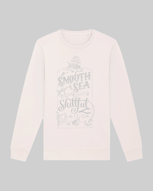 Herren-Sweater aus Premium-Baumwolle – "Smooth sea"