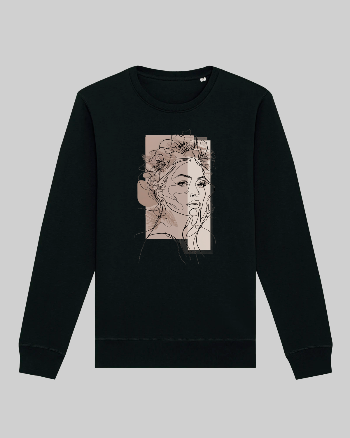 Damen-Sweater aus Premium Baumwolle – „ Drawn Woman“