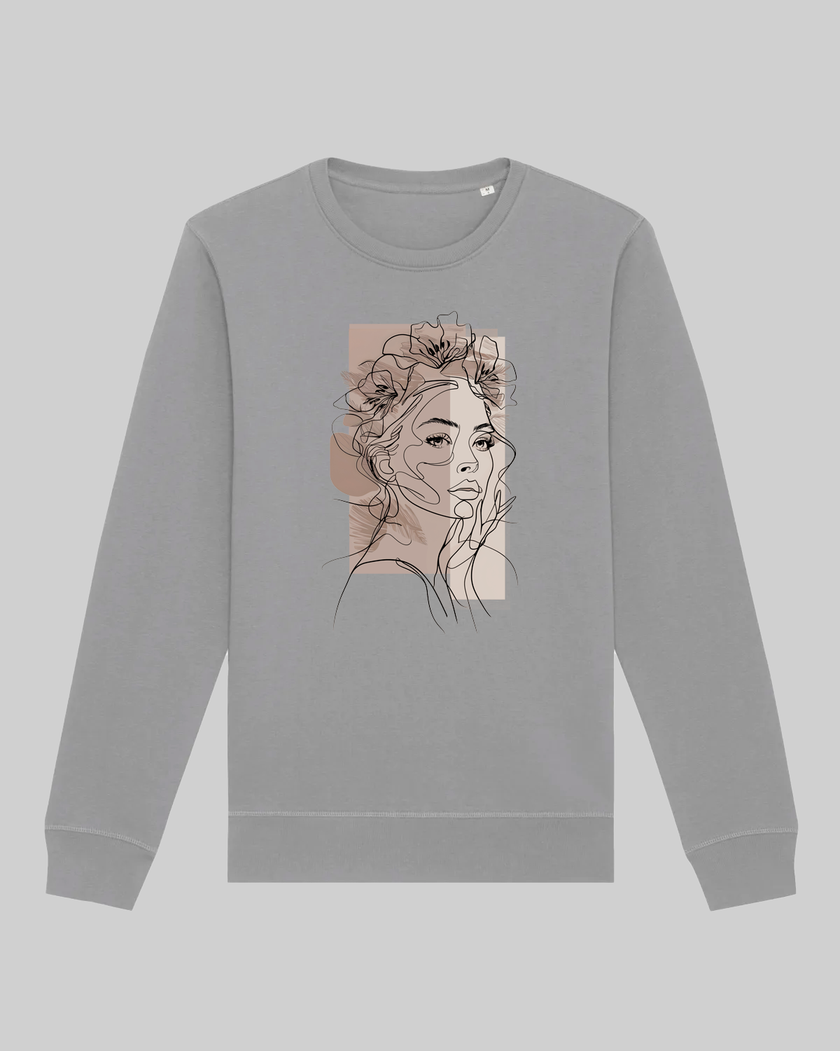 Damen-Sweater aus Premium Baumwolle – „ Drawn Woman“