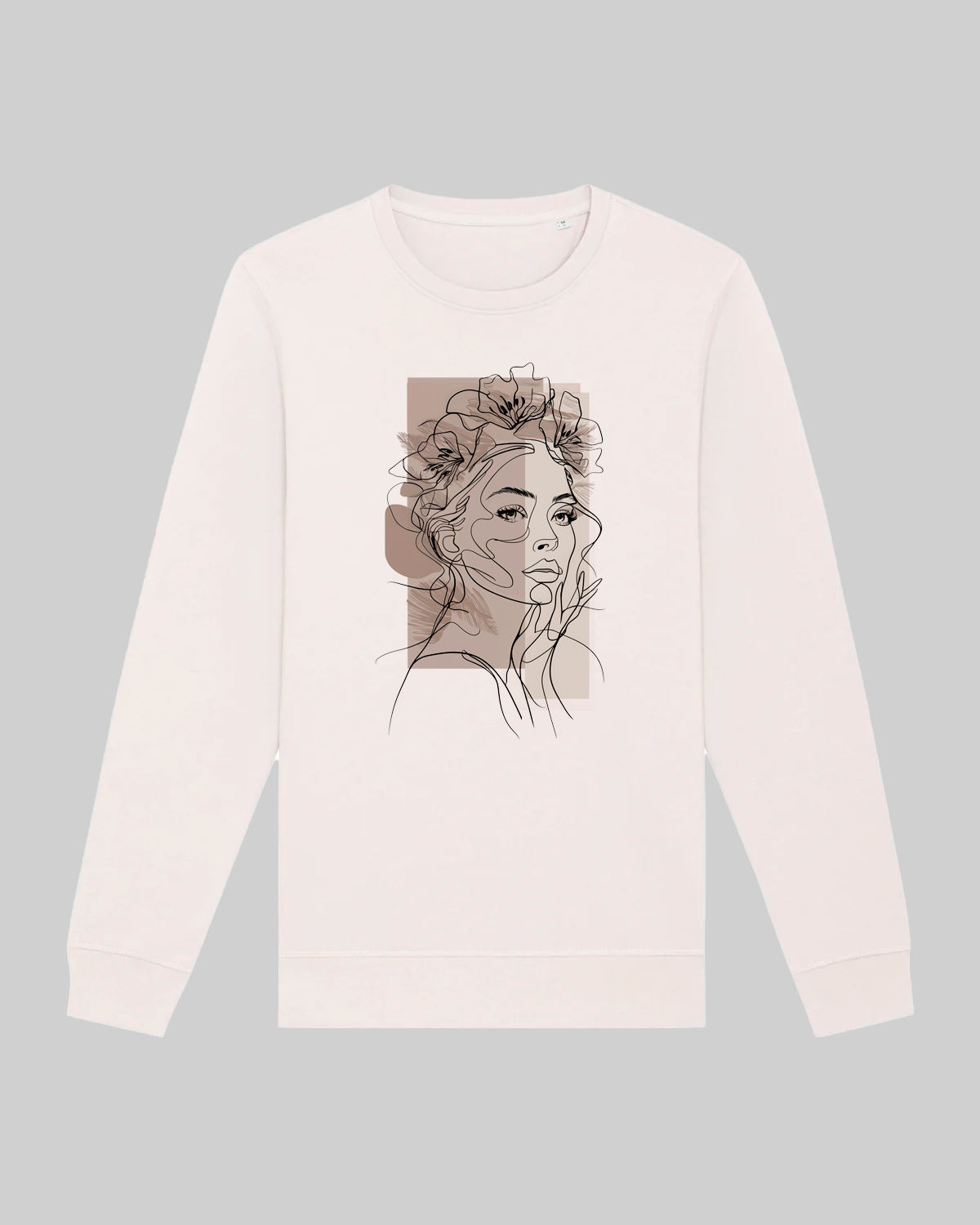 Damen-Sweater aus Premium Bio-Baumwolle – „ Drawn Woman“