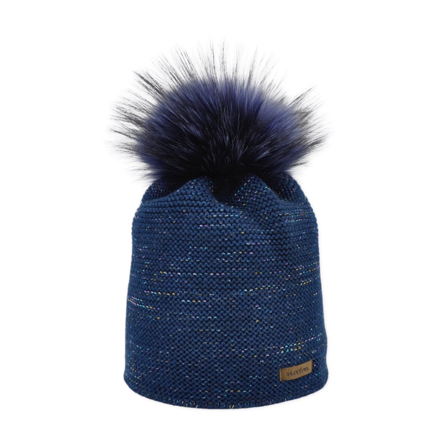8207 - beanie in merino wool with multicolour lurex