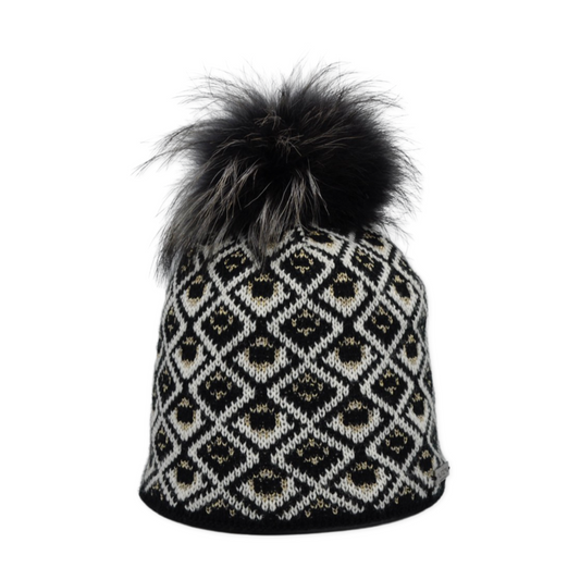 8248 - Mütze aus Merinowolle mit Lurex