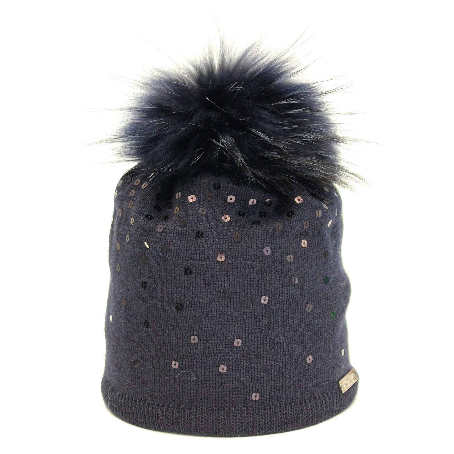 8375 - berretto in lana merino con pompon