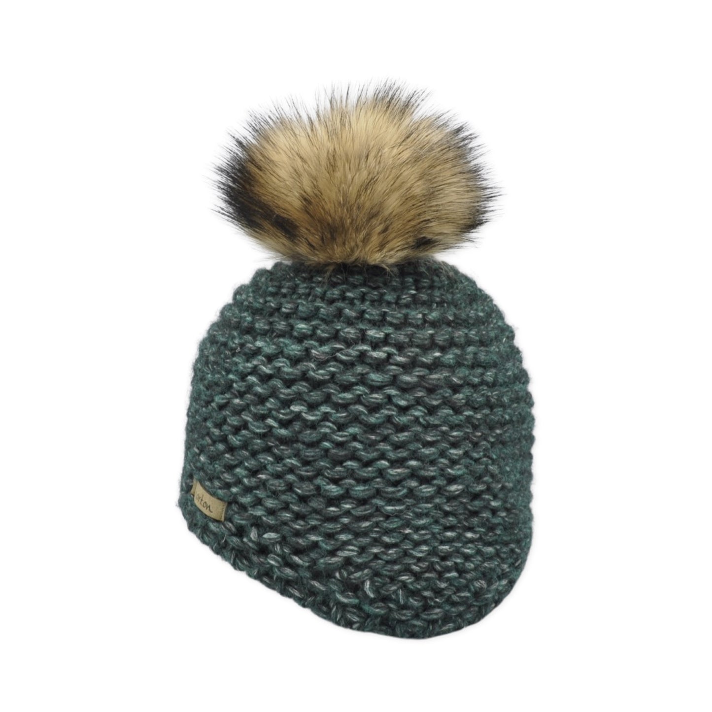 8054 - beanie in merino wool with bobble