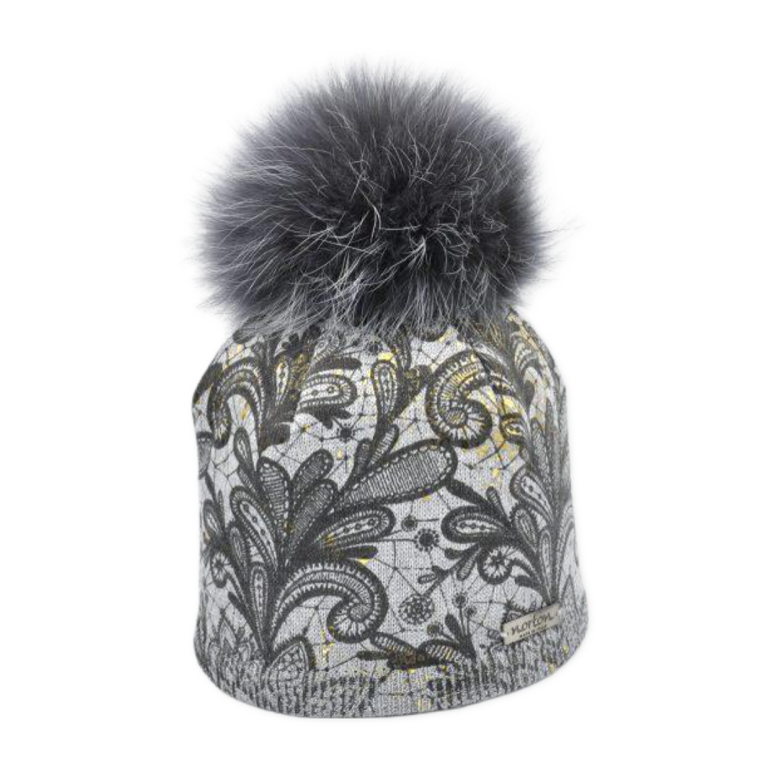 7392 - berretto con stampa e pompon