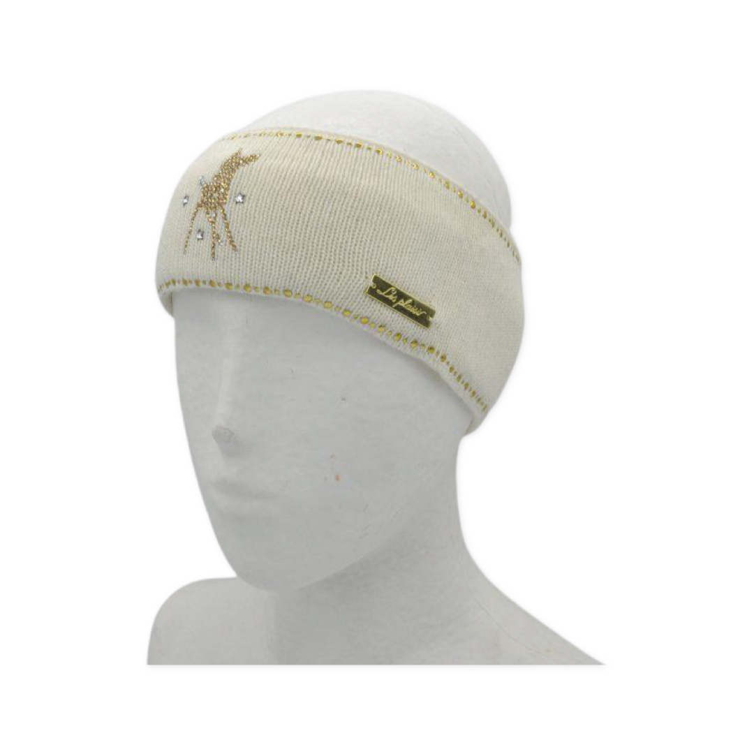 4144JR - headband in cashmere with strass