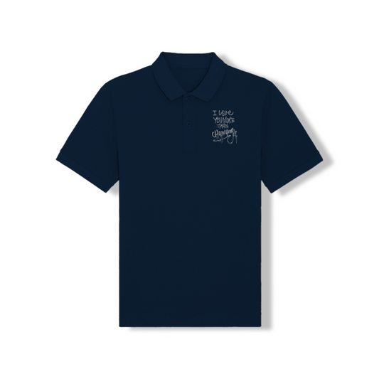 Polo Donna – Ricamo "I Love You More Than Champagne"